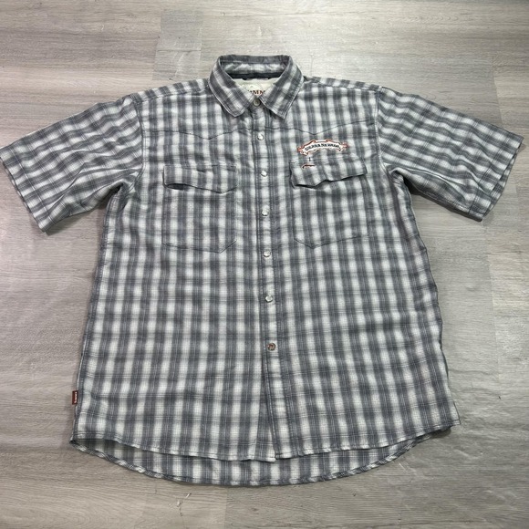 Simms Other - Simms Sierra Nevada Shirt Mens Small Gray Plaid Short Sleeve Fishing Vented